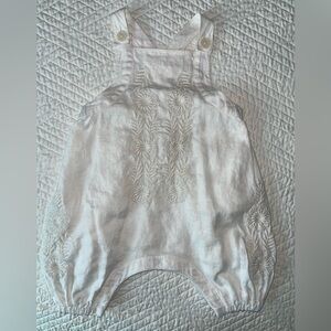 Banana Republic White Embroidered Baby Romper